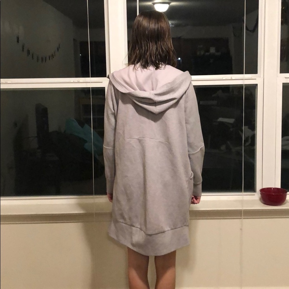 Long adidas light grey jacket